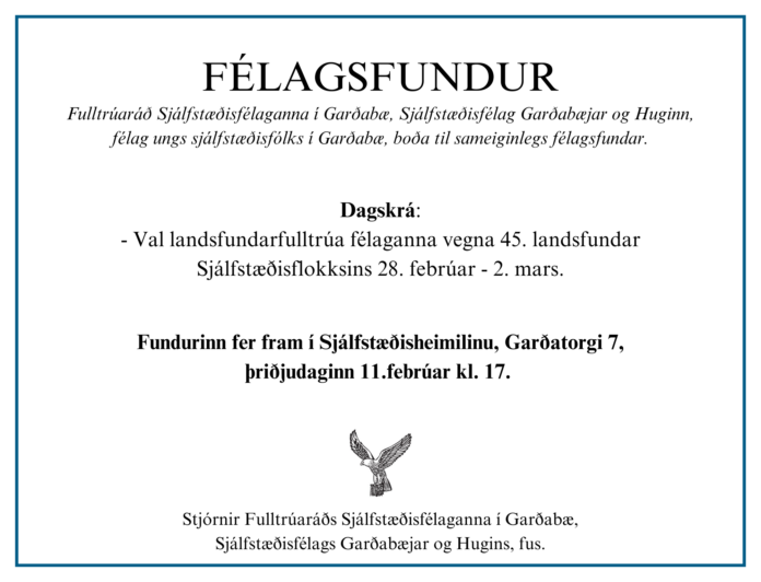 Felagsfundur-Landsfundarkjor